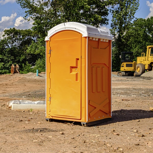 how often are the porta potties cleaned and serviced during a rental period in Prairie County Arkansas